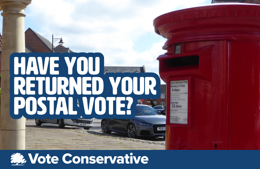 Have you returned your Postal Vote?