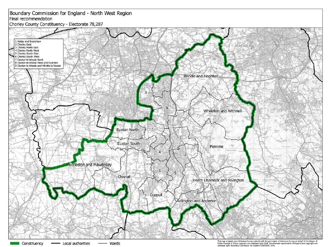 The recommended new Chorley Constituency