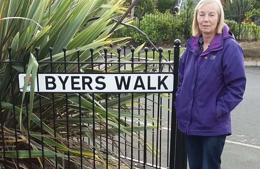Road sign installed for residents of Byers Walk