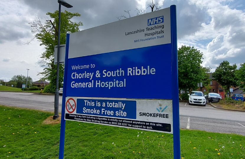 Chorley Hospital Sign