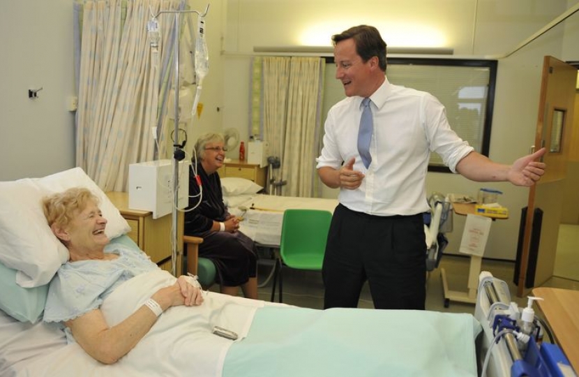 David Camern visiting Chorley hospital