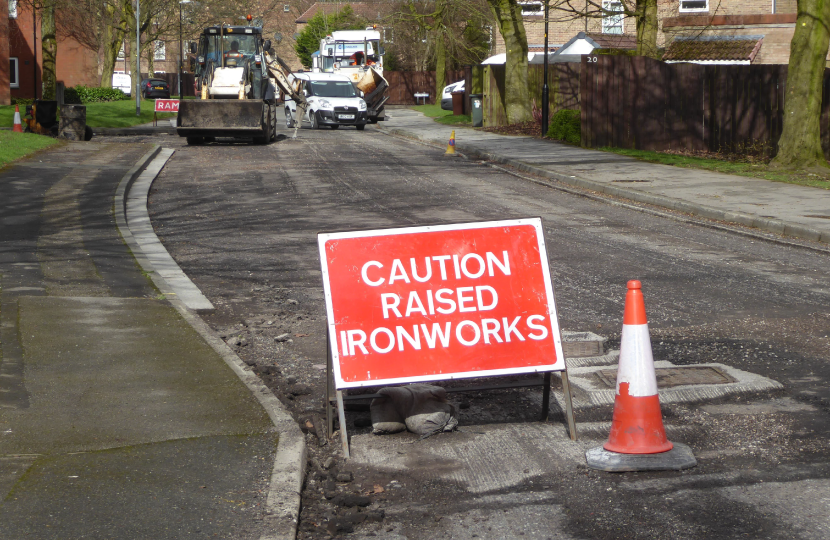 Library picture roadworks
